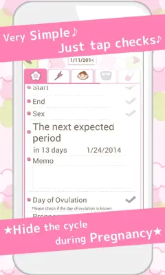 LadysCalendar Free (Period) android App screenshot 4